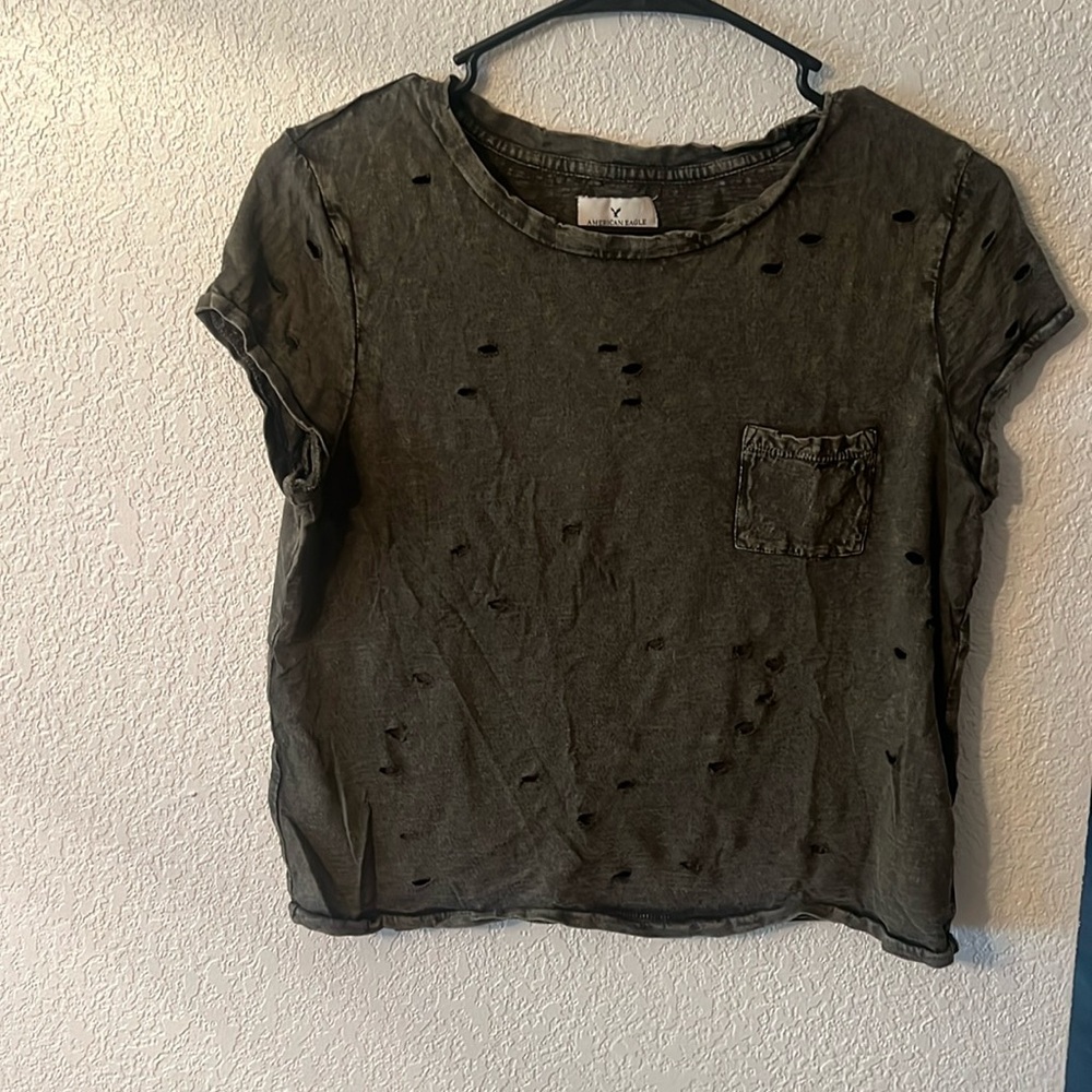American Eagle Distressed shirt